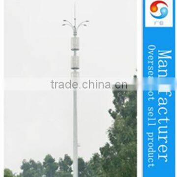 galvanized steel tubular pole tower for communication