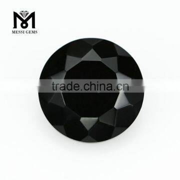 Loose Gemstone Faceted Round 8mm Black Agate