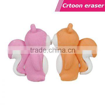 3D Sqirrel shaped animal fun erasers for kids