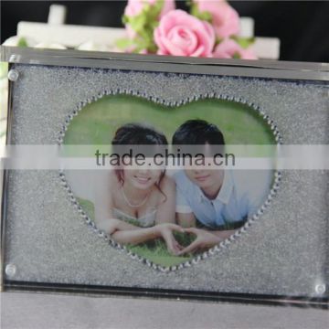 pure crystal photo frame for couple , crystal photo frame for home decoration