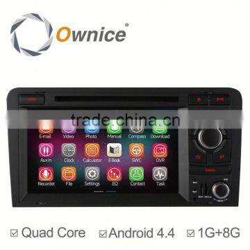 Wholesal price Android 4.4 up to android 5.1 4 Core Car GPS Navigation system for Audi A3 S3 support DVR OBD