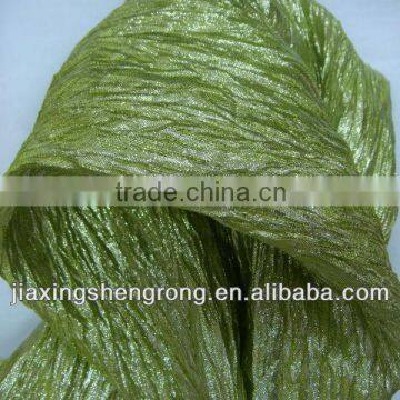 crushed gold and sliver fabric for decoration from china