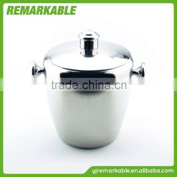 ZFH-0014 High quality Stainless steel Drum type An ice bucket Best handle Cover type