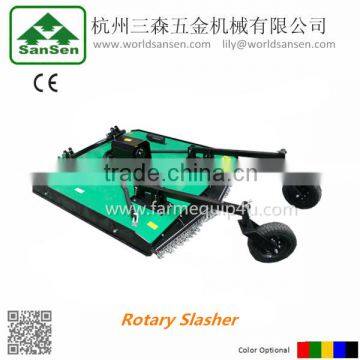 CE Tractor Mounted 3 Point Rotary Slasher Mower PTO Shaft Driven with Slip Clutch and Rear wheel
