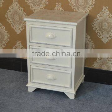 Modern Style Simplicity Cream Wood Small 3 Drawer Chest photo-3