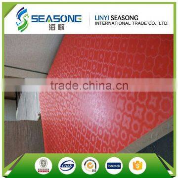 Red orange laminated melamine mdf board