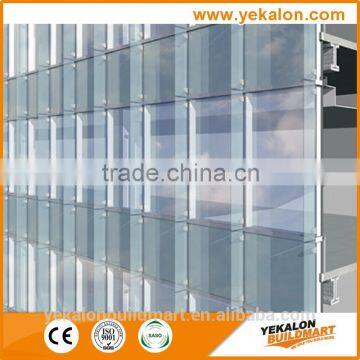 Free sample exterior aluminium frame glass wall partition
