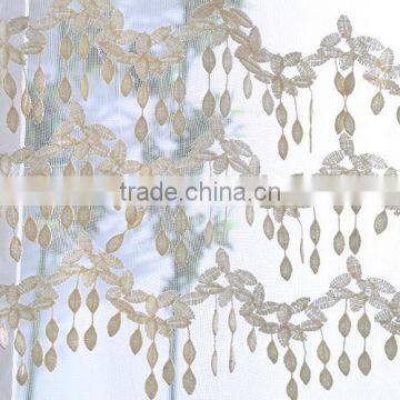 European Embroidered Curtain Fabric for Home Furnishing