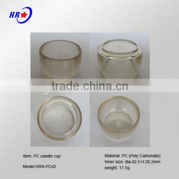 HRX-PC42 TRANSPARENT ROUND PC CUP OF TEALIAGHT CANDLE