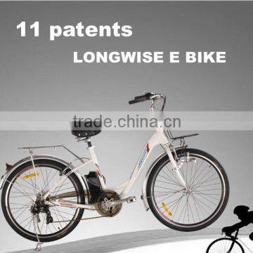 26 inch black Elektro-Fahrrad 36V 10A li-ion battery for ladies city e bike