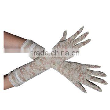 Black Lace Gloves Arm Length Lace Gloves photo-2