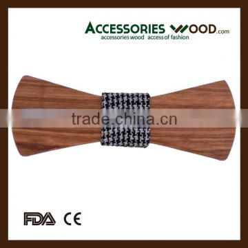 custom fashion 100% natural wood bowtie with special design