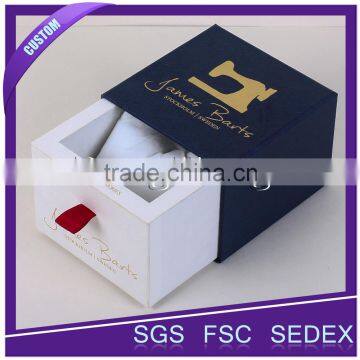 Rigid paper cardboard luxury design custom logo watch drawer box