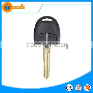 2 button car key shell blank fob with left blade with logo for Mitsubishi outlander 2008