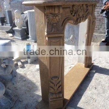 Henan Beige Marble Fireplace