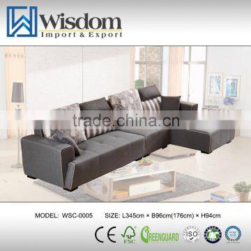 Fabric Corner Carved Solid Wood Cheap Fabric Sofa For Sale