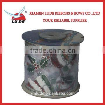 Hot Sale Wired Edge Christmas Ribbon photo-4