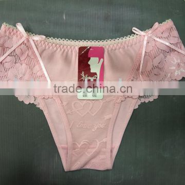 2015 new fashion sexy pink ladies briefs underwear