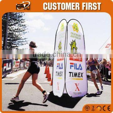 Low Price Heat Transfer Printing Double Sides Red Pop Out Banner