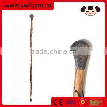 Aniaml head wooden walking stick elderly walking cane for sale