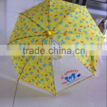 38.5cm*8k Lovely heart transfer printing children umbrella polyester with PVC