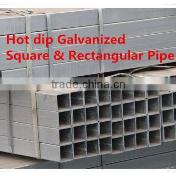 EN10219 ASTM A500 GALVANIZED 50*50 50*25 Square Hollow Section Steel Pipe