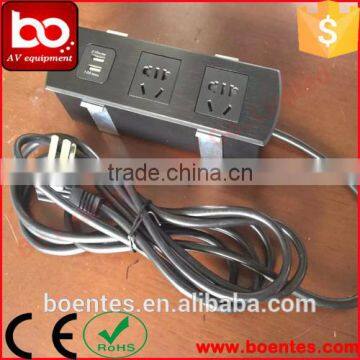 Wall Mount Partition Power Socket with Universal Plug and USB Charger