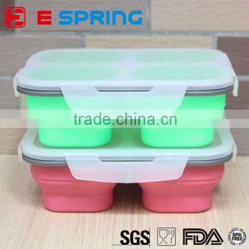 Portable Microwave Folding Silicone Lunch Box Tin