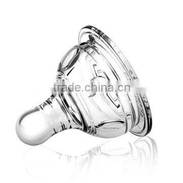 safety transparent silicone baby nipple