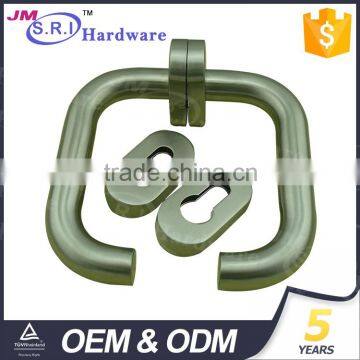 Modern Simple Stainless Steel Tube Door Handle With Oval Escutcheon photo-5