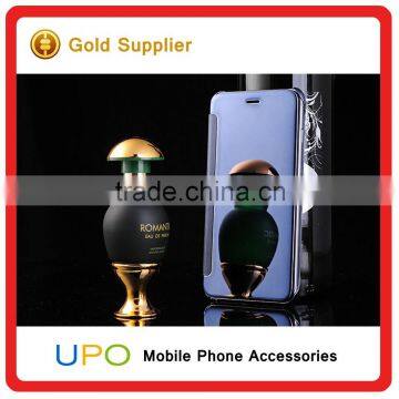 [UPO] New Arrival Luxury Full Curved Screen Clear View Flip Leather Electroplate Mirror Case for IPhone 6 Plus/6s Plus photo-3