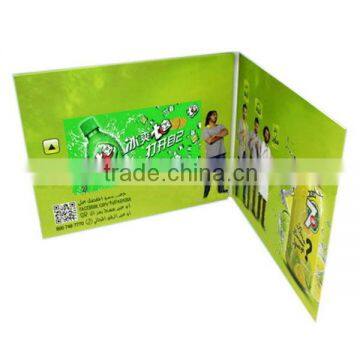 Green Style 4.3" Green Video Gift Item /Invitational LCD Video Greeting Card/Video Brochure