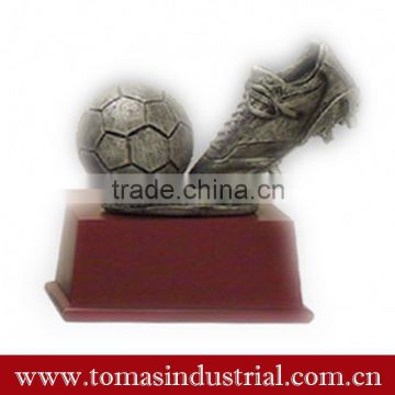 metal and plastic award shoe trophy