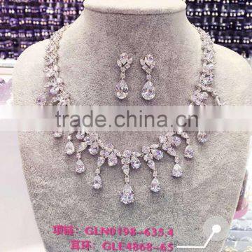 Cubic zirconia Bridal necklace set