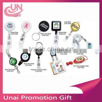 Retractable Lanyard Reel Strap Pull ID Card Badge Tag Hand Made Retractable Baseball Badge Reel