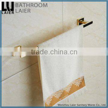 Simple Factory Supplier Zinc Alloy Gold Finishing Bathroom Accessories Wall Mounted Towel Bar