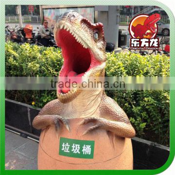 Hot sale dinosaur garbage bin for dinosaur theme park