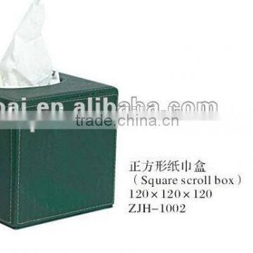 Elegant Home or Hotel Supplies Wooden Tissue Box Cover Leather photo-3