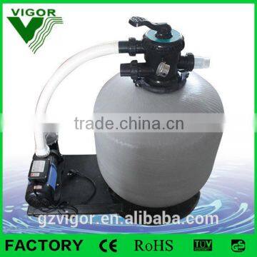 China Factory 1hp pump with 500mm diameter fiberglass sand filter for pool equipment