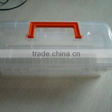 White Plastic Toolbox With Red Handle