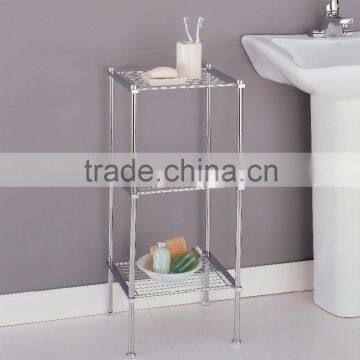3 Tier Metal Storage Shelf Rack Cabinet Bathroom Furniture