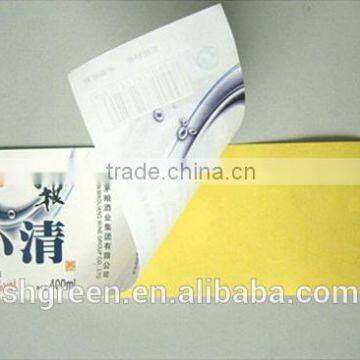 Waterproof paper laminated sticker for wine pckage box