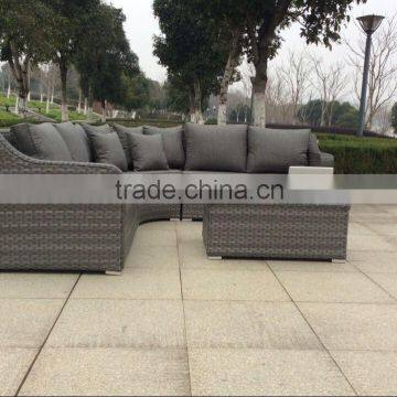Patio Sectional Furniture Wicker Rattan Sofa Set With Cushions photo-6