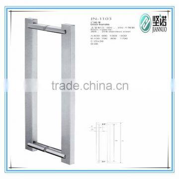 stainless steel glass door square hollow handle