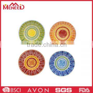 Four design OEM and ODM restaurant decorative round plate