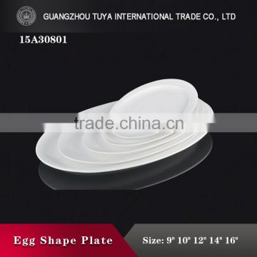 Ceramic eco friendly oval plates with high quality