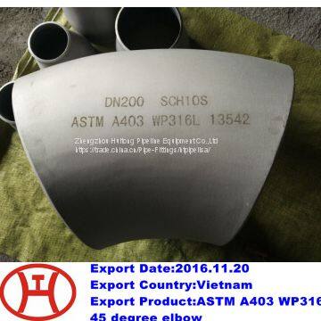 ASTM A403 WP316L 45 degree elbow