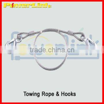 H90188 Steel wire towing rope, firm towing cord with hooks CH-T001