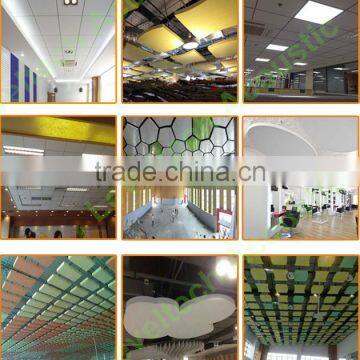 Glasswool Fiberglass Ceilings Ceiling Tile Type and Square Ceiling Tile Shape Acoustical Ceiling Panels photo-3