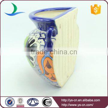 YSfp0010 Handprint Antique Flower Pot With Colorful Designs photo-6